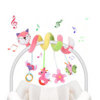 Juguete De Asiento De Coche Para Bebé 3-6 Meses Con Música Y Rattles Peluche De Zorro Espiral Colgante Para Carrito BB Squeaker Regalo Para Bebés - details 0