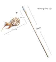 Juguete Interactivo Para Gatos 1PC Varita De Madera Con Plumas Colores Variados Divertido Teaser Para Gatos Juguetes Para Mascotas - details 13