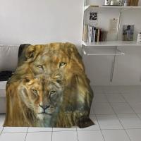 Manta De Flannel León Manta Cálida Para Sofá Cama Viaje Fleece Tamaño Reina Rey Doble Antipelusa Retardante De Fuego Para Adultos Uso En Casa Viajes Y Picnics - details 2