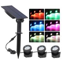 Panel Solar de T-SUNRISE para exteriores, luces LED RGB impermeables IP68, 5W, 3/5 lámparas para jardín/estanque/carretera - details 0