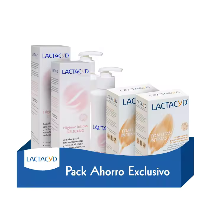 Lactacyd pack especial: Higiene Íntima Delicado 250ml + Toallitas Individuales (10 uds) - 1