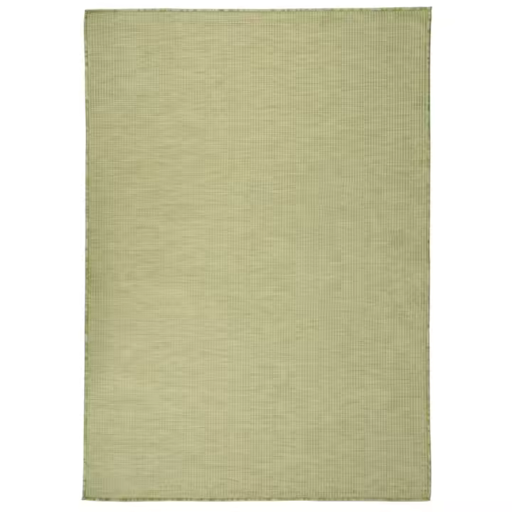 vidaXL Alfombra de exterior de tejido plano verde 160x230 cm - 1