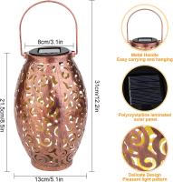 Solar Lantern,  Outdoor Metal Garden Solar Light IP65 Waterproof, Outdoor Hanging Solar Lantern Lamp for Garden Patio Courtyard Outdoor Decorative - details 4