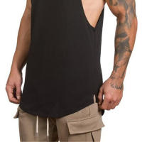Camiseta De Algodón Transpirable Para Hombres Verano Sin Mangas Deporte Fitness Gimnasio Running Tops De Hombros Vazios - details 3