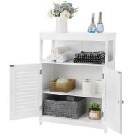 Armario de baño con 2 puertas estilo persiana, organizador versátil, diseño rústico, cocina, dormitorio y salón - details 1
