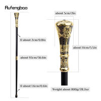 Bastón De Moda Con Manija Redonda De Flores Lujo Dorado Y Negro 93cm Con Punta De Goma Para Fiesta Y Decoración - details 2