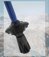 Bastón De Camuflaje Antigolpes Para Senderismo Y Escalada Plegable De Aluminio Con Punta De Acero Carbono Mango T-Handle Para Actividades Al Aire Libre Y Montañismo - details 13
