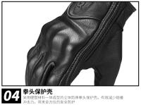 Guantes De Motocicleta Para Hombre Cuero Genuino Táctil Motocross Guantes De Carreras Negros Adecuados Para Todas Las Estaciones - details 41