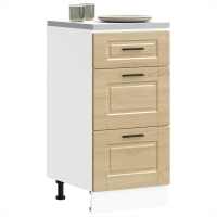vidaXL Mueble bajo de cocina porto madera reconstituida en color Gris sonoma/Gris hormigón/Roble Sonoma y más | almacenamiento funcional diseño moderno para baño dormitorio sala - details 2