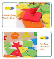 Juguetes De Madera Para Bebés Montessori Actividades De Aprendizaje Temprano Juego De Pesca De Formas Y Colores Desarrollo De Habilidades Motoras Finas Edad Recomendada 3-6 Años - details 12
