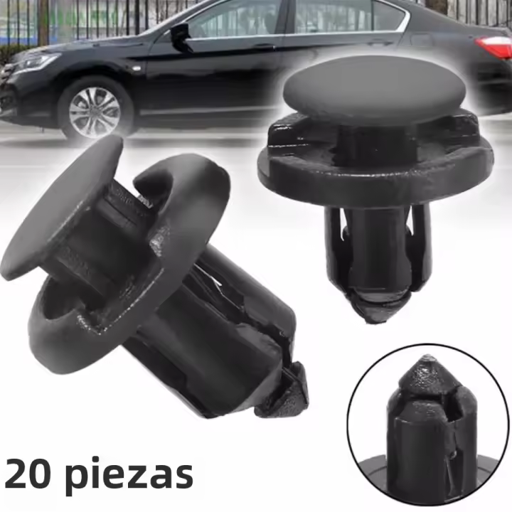 20Pcs Clavija De Plástico Para Cubierta De Motor Retenedor De Panel 8mm 10mm Agujero Bumper Clips De Coche Pin Empuñadura - 1