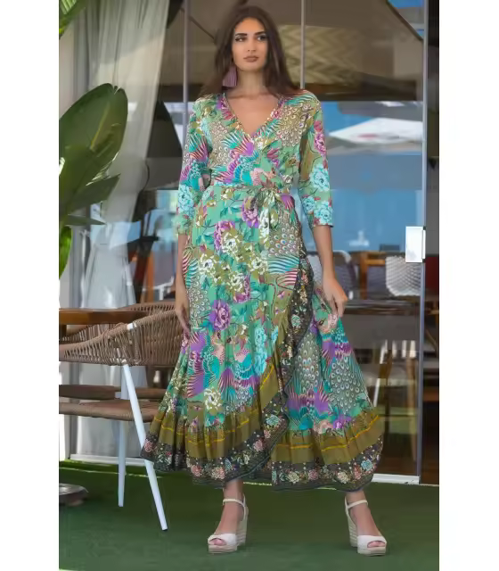 VESTIDO FERIA JARDINJAPO SUNSET AND MOON  PV2264B - 1