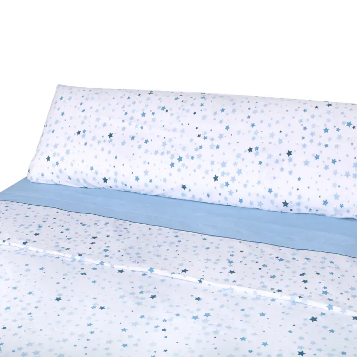 Juego de Sabanas Aleatorio 100% Poliéster  o 50%Poliéster-50%Algodón, Sabanas Estampadas Modelo Aleatorio. Incluye 3 Piezas, Funda de Almohada + Encimera + Bajera Ajustable - 1