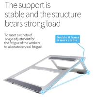 Soporte metal plegable de mesa, soporte ajustable de aluminio para ordenador portátil y tableta, soporte portátil para viaje y trabajo, disipación de calor - details 0