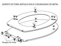 Roca - Bisagras Desmontables Originales para diferentes modelos de asientos originales Victoria - details 1