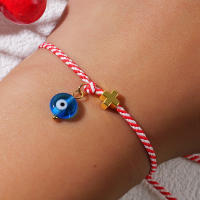 Pulsera De Cristal Martis Primavera 2024 Shinus Con Ojo De Mal Dicho Y Cruz Griega Para Mujer Joyería Discreta Regalo De Cumpleaños - details 2