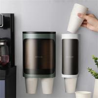 Soporte Automático Para Tazas De Papel Organizador De Almacenamiento De Tazas De Papel Soporte De Dispensador De Agua Estante De Almacenamiento De Tazas De Plástico Montado En La Pared - details 2