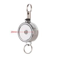 1pc Porta Tarjeta De Identificación Retráctil Cromo Metal Porta Pasaporte De Puerta Cadena De Trabajo Llavero Accesorios Para Tarjetas De Identificación - details 1