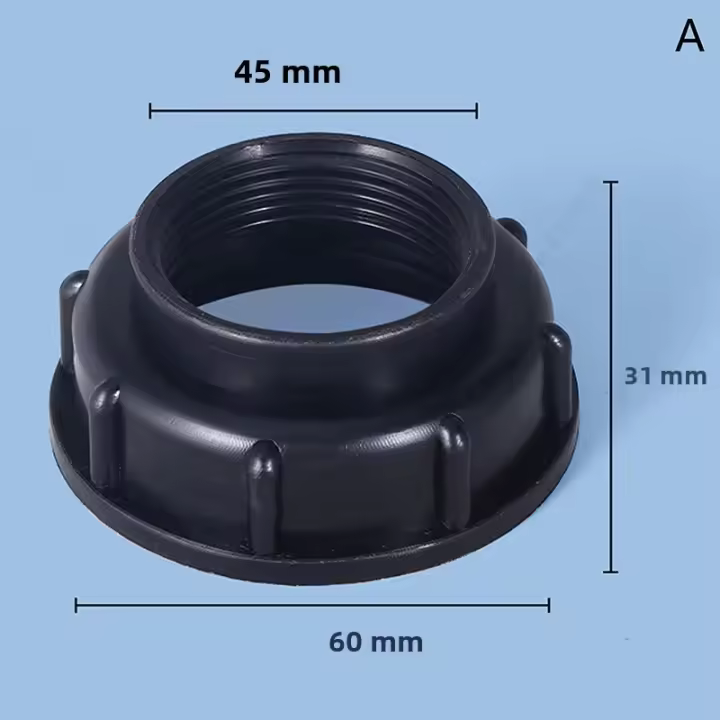 Adaptador De Conexión Para Tanque IBC Azul Duradero Tapa De Repuesto Con Hilo S60X6 a Manguera De Jardín - 1