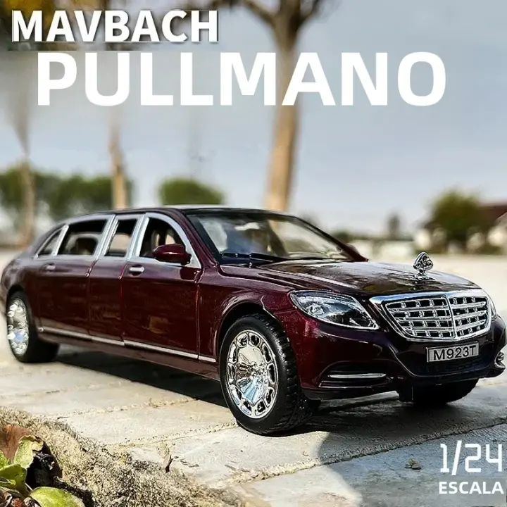 Modelo De Coche Maybach S600 Pullman 1:24 Metal Con Sonido Y Luz Vehículo De Simulación Para Niños Regalo Juguete De Lujo - 1