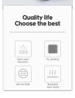 Toallas De Baño De Algodón Grueso Absorbentes Y Secado Rápido Para Hombres Y Mujeres Toallas De Casa Confortables Y Transpirables - details 2