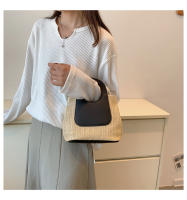 Bolso De Hombro De Paja De Colores Vintage Gran Capacidad Hecho a Mano Moda Sencilla Bolso De Verano Para Mujer - details 5