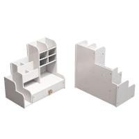 Organizador Escrito de tablero de plástico de Madera, Organizadores de escitorio DIY Organizadores Escritorio grande capacité con caja, Para El Hogar, La Oficina y La Escuela. (PB17-1) - details 1