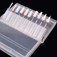 10pcs Bits De Uñas De Cerámica Para Acrílico 3/32 Extensión De Uñas Profesional Para Banda Eléctrica De Uñas Cristal - details 2