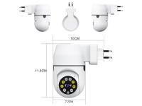 Cámaras de Vigilancia WiFi Wireless 1080P LED Night Light Detección de Movimiento para Vigilancia  (Enchufe de la UE)360° Camara Wifi De Seguridad Monitor Para Casas Sensor Movimiento Audio Noche - details 4