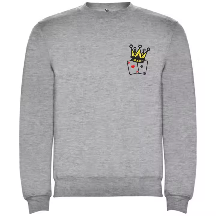 Sudadera Unisex Bordada Con AS Poker. Regalo Original. Bordado Único¡Hazte con la Mejor Moda en SANGOIMPRESS! - 1
