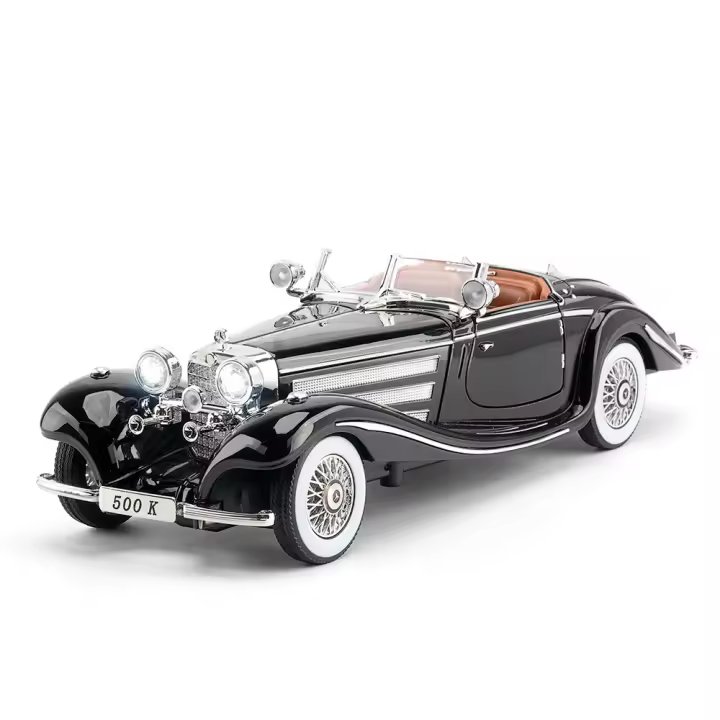 Modelo De Coche a Escala 1:24 Con Sonido Luz Y Absorci\u00f3n De Choque Veh\u00edculo Vintage Para Niños Regalo De Cumplea\u00f1os Aleación De Metal Juguetes - 1