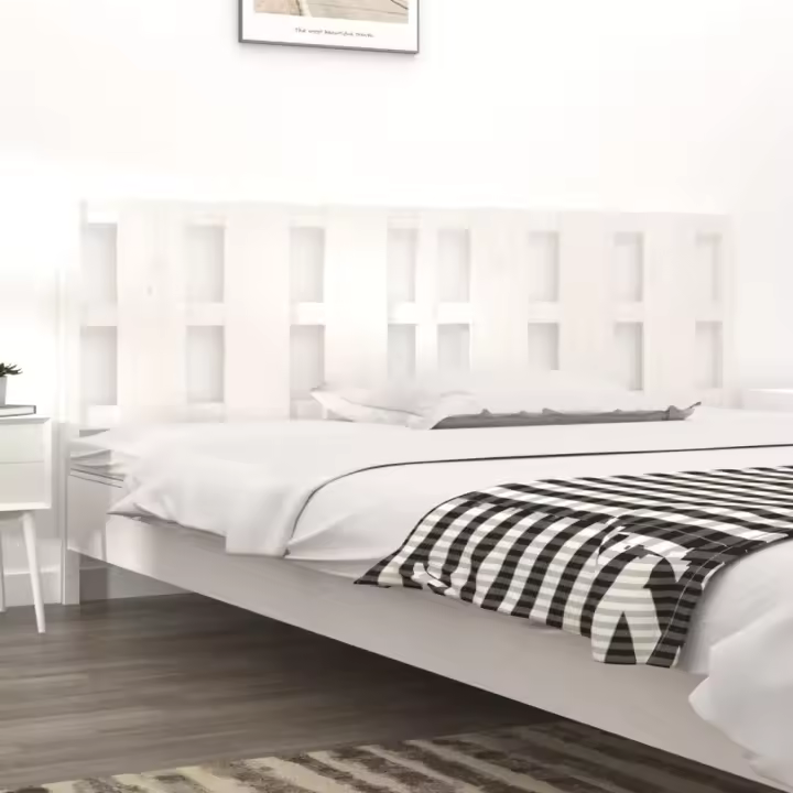 Cabecero de cama madera maciza de pino blanco 205,5x4x100 cm - 1