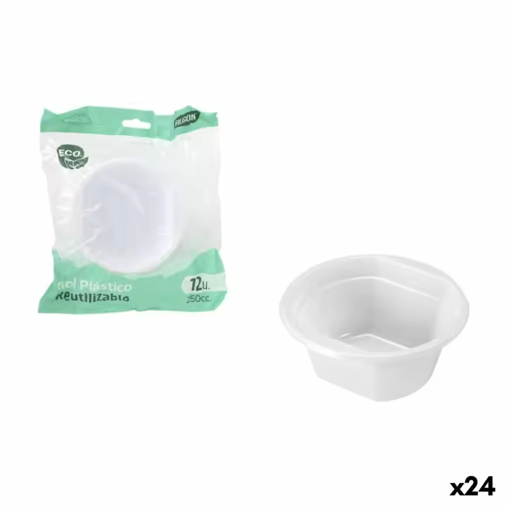 Set de Aperitivo Algon Plástico 250 ml 12 x 12 x 5 cm 12 Piezas (24 Unidades) - 1