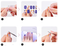 Pegatinas De Uñas Gel Semi-Curado Adhesivas Cubiertas Por Encima Para Manicura Moda Necesitan Lámpara UV Para Uñas Postizas - details 0