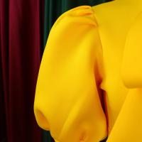 Vestido Elegante De Fiesta Para Mujer 2024 Con Cuello Con Lazo Manga Corta Cintura Alta A-Line Plisado Hasta El Tobillo Vestido De Cumpleaños - details 6