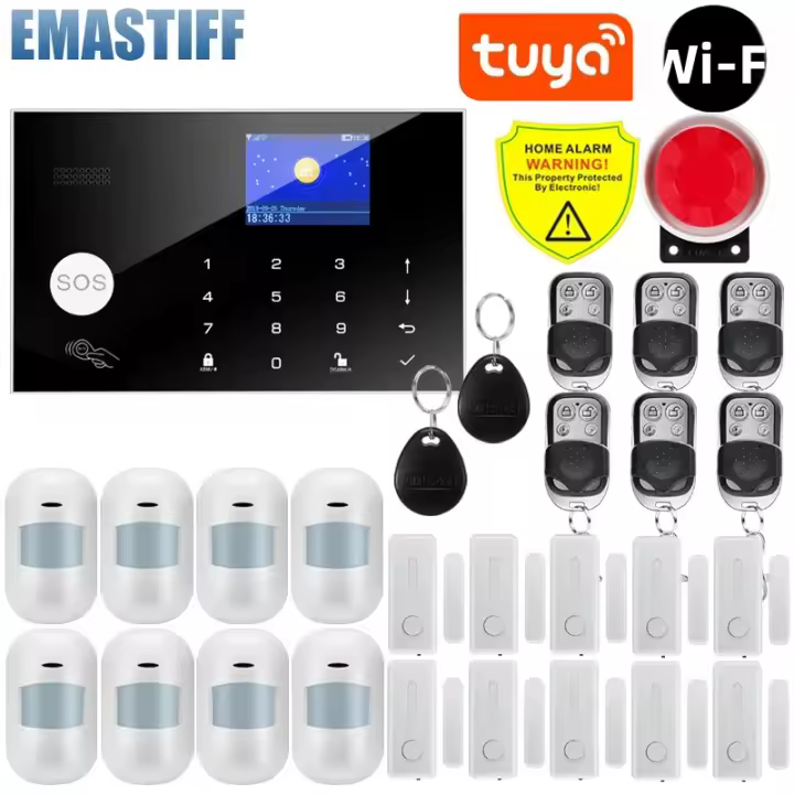 Seguridad Doméstica WIFI Sin Cable Con Detector De Movimiento Y Alarmas De Intrusión Compatible Con Tuya/Smart Life/Alexa Y Google - 1