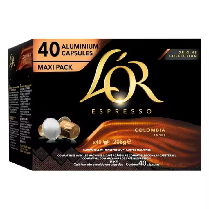 Colombia Andes L'OR Origins Collection 40 Cápsulas Maxi Pack compatibles Nespresso 8711000469606 - 1