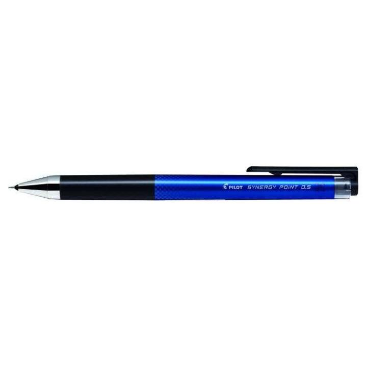 Pilot retractable synergy point gel pen - refillable - fine tip 0.5mm - stroke 0.25mm - blue color (12 units)
