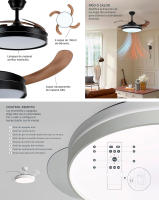 Ventronik Ventilador de Techo con Luz Lámpara LED y Control Remoto - details 1