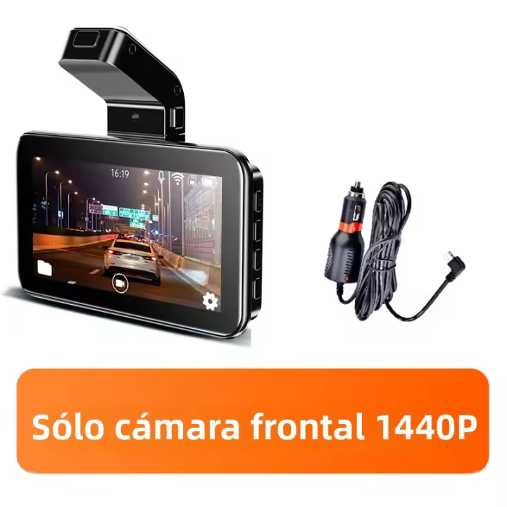 Cámara De Coche WiFi 1440P Con Lente Dual Grabadora Búilton DVR Dashcam Sensor G Monitorización De Estacionamiento Loop Recording 170 Grados - 1