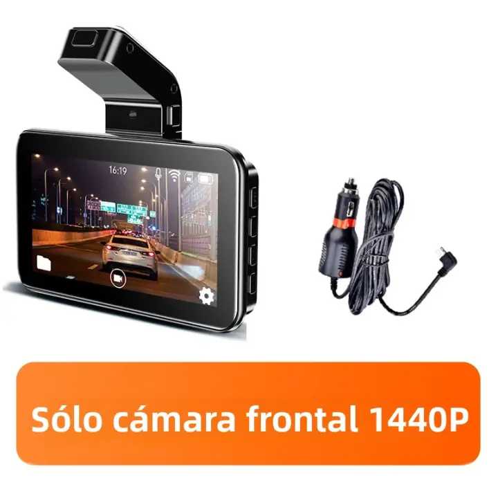 Cámara De Coche WiFi 1440P Con Lente Dual Grabadora Búilton DVR Dashcam Sensor G Monitorización De Estacionamiento Loop Recording 170 Grados - 1