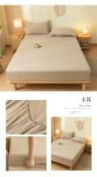 Sábana De Lujo Para Doble Cama 2 Personas Funda De Sábanas Elástica Cubierta De Sábanas Para Cama Queen King 120/150/180/220x200 Linen De Adultos - details 4