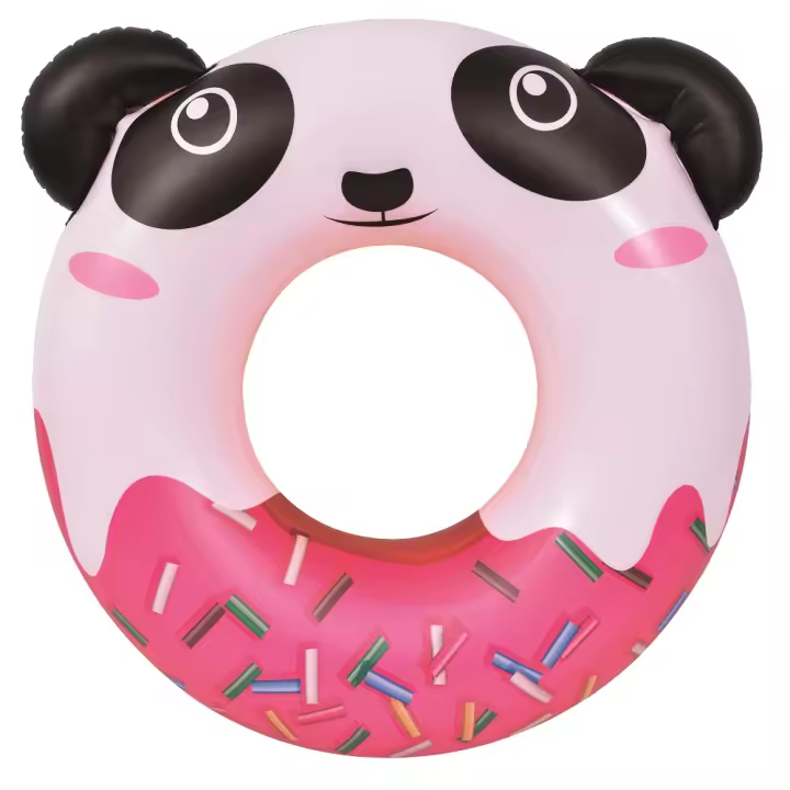 Hinchable Animal PANDA Donut flotador (10011-37595) para playa y piscina. +12 años - 1