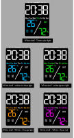 Reloj Digital Multifunción Con Ajuste De Brillo En 3 Niveles Pantalla LED Recargable Mostrador Con Fecha Y Temperatura - details 9