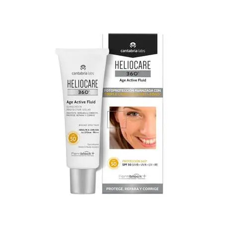 Heliocare 360 Age Active Fluid Protector Solar SPF50 50ml - 1