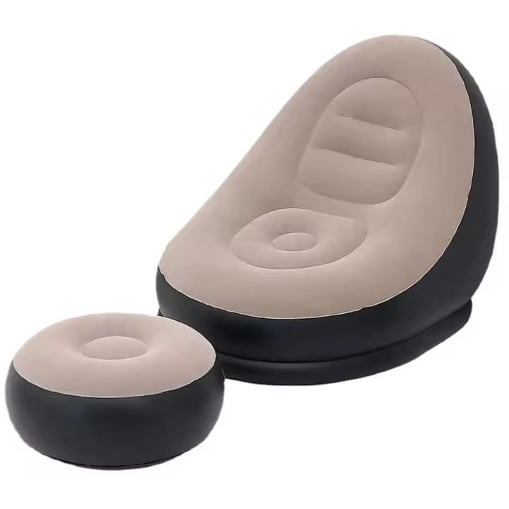 OTAUTAU Sofá Inflable Con Taburete Estuche Reclinable Portátil Para Camping Y Jardín Color Único Producto SF029 - 1