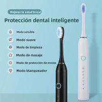 Cepillo De Dientes Eléctrico Sonic Recargable 6 Modos Electrónicos Con Cabezas De Reemplazo Impermeable Limpia Para Adultos - details 0