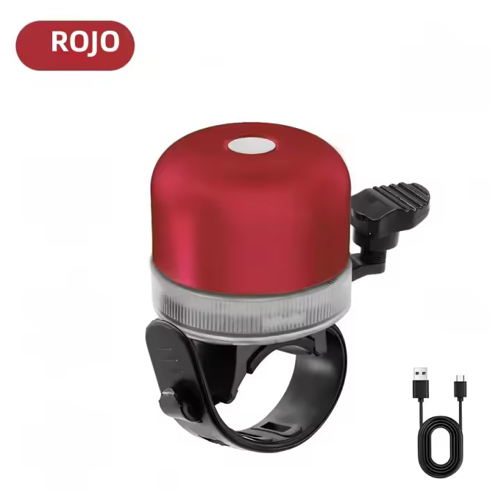Campana De Bicicleta De Aluminio Para Autodefensa Carga Por USB Campana De Seguridad Para Manillar De Bicicleta Adecuada Para Niños Y Adultos - 1