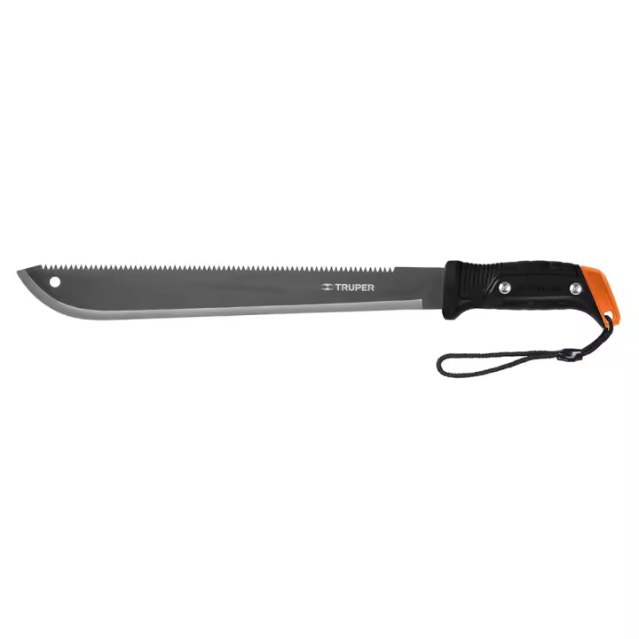 Machete Doble Filo Truper con Mango Ergonómico y Correa de Poliéster Resistente - 46 Cm - 1