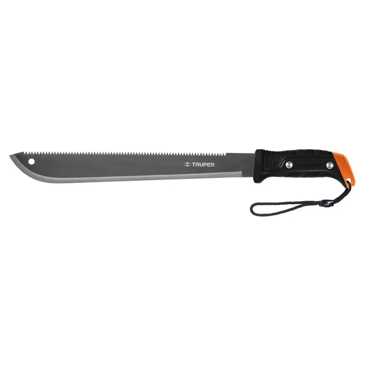 Machete Doble Filo Truper con Mango Ergonómico y Correa de Poliéster Resistente - 46 Cm - 1